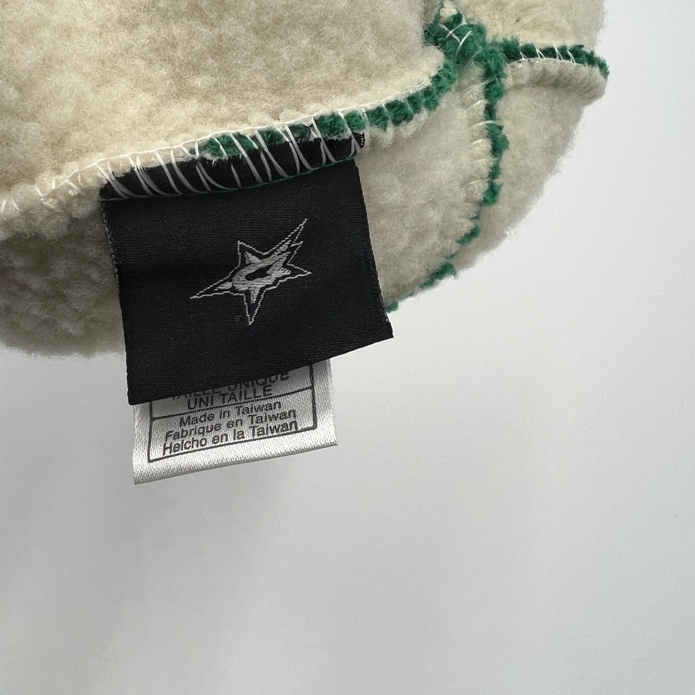 Dallas Stars Knit Hat Beanie Mohawk Fringed Tassels Green‎ White Adidas - Picture 4 of 6